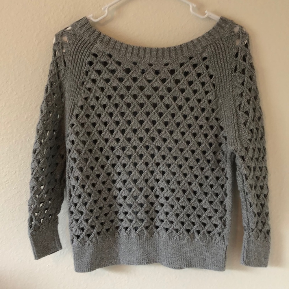 American Eagle Outfitters Gray Knit Sweater
